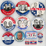 LYNDON JOHNSON HUBERT HUMPHREY GROUP OF 13 JUGATES.