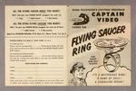 "CAPTAIN VIDEO FLYING SAUCER RING" COMPLETE PREMIUM.