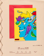 "GREETINGS FROM THE WORLD OF PETER MAX" GREETING CARDS RETAILER'S SAMPLE BINDER.