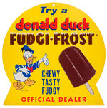 "DONALD DUCK FUDGI-FROST" STORE SIGN/STANDEE.