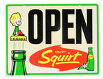 "OPEN/CLOSED ENJOY SQUIRT" STORE WINDOW SIGN.