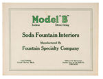 "SODA FOUNTAIN INTERIORS MANUFACTURED BY FOUNTAIN SPECIALTY COMPANY" CATALOG.