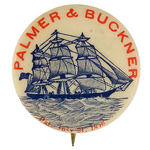 “PALMER & BUCKNER” 1896 GOLD DEMOCRATS PARTY BUTTON.