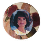 JACKIE KENNEDY PORTRAIT BUTTON DESIGNED BY DAVID RUSSELL.