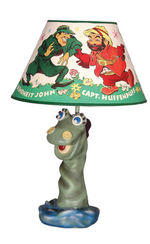 BEANY & CECIL LAMP WITH SHADE.