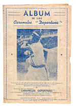 1953-54 "CARAMELO DEPORTIVOS" UNCATALOGUED VENEZUELAN CARD ALBUM (NEAR COMPLETE).