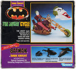 "BATMAN, BATMAN RETURNS, DC COMICS SUPER HEROES" CARDED ACTION FIGURE & BOXED VEHICLE LOT.