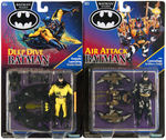 "BATMAN, BATMAN RETURNS, DC COMICS SUPER HEROES" CARDED ACTION FIGURE & BOXED VEHICLE LOT.