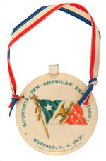 "SOUVENIR PAN-AMERICAN EXPOSITION" MINIATURE CELLULOID CANTEEN.