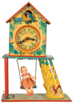 "SWING TIME" BOXED BANDAI WIND-UP CLOCK VARIETY WITH GIRL.