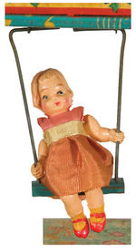 "SWING TIME" BOXED BANDAI WIND-UP CLOCK VARIETY WITH GIRL.