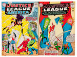 THE JUSTICE LEAGUE OF AMERICA LOT OF THREE COMICS.