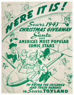 "SANTA'S CHRISTMAS COMIC VARIETY SHOW" 1943 SEARS TOYLAND PREMIUM COMIC BOOK & PROMO AD COVER.