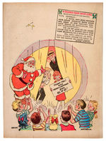 "SANTA'S CHRISTMAS COMIC VARIETY SHOW" 1943 SEARS TOYLAND PREMIUM COMIC BOOK & PROMO AD COVER.