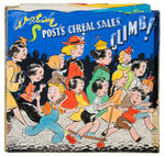 “POST’S CEREAL BIG CIRCUS FOR 1947” HUGE PROTOTYPE MERCHANDISING FOLDER ORIGINAL ART.