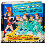 “POST’S CEREAL BIG CIRCUS FOR 1947” HUGE PROTOTYPE MERCHANDISING FOLDER ORIGINAL ART.