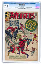 "AVENGERS" #6 JULY 1964 CGC 7.0 FINE/VF.