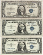 $1 SILVER CERTIFICATE STAR NOTES MIXED SERIES LOT OF THREE.