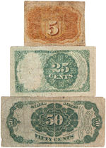 MIXED DENOMINATION LOT OF CONTINENTAL AND FRACTIONAL CURRENCY.