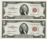 $2 UNITED STATES "STAR" NOTES LOT OF TWO.