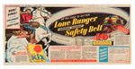 THE LONE RANGER "KIX" CEREAL LUMINOUS PREMIUM BELT WITH MAILER AND INSTRUCTIONS.