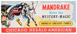 MANDRAKE THE MAGICIAN NEWSPAPER PROMOTIONAL BLOTTER.