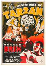 "THE NEW ADVENTURES OF TARZAN" LINEN-MOUNTED MOVIE POSTER.