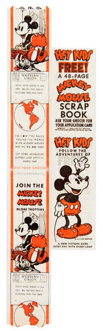 "MICKEY MOUSE" GLOBE TROTTERS/RECIPE SCRAP BOOK EPHEMERA LOT.