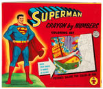 "SUPERMAN CRAYON BY NUMBERS COLORING SET."