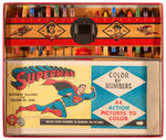 "SUPERMAN CRAYON BY NUMBERS COLORING SET."