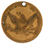 MATCHING PAIR OF 1856 CAMPAIGN MEDALS FOR CANIDATES FREMONT AND FILLMORE.