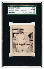 1923-1924 BILLIKEN "SNAKE" HENRY SGC 50 VG/EX (RICHARD MERKIN COLLECTION).