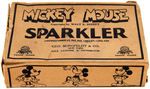 "MICKEY MOUSE SPARKLER" BOXED TIN TOY.