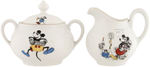 "MICKEY MOUSE" BAVARIAN CHINA CREAMER & COVERED SUGAR BOWL.