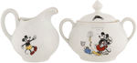 "MICKEY MOUSE" BAVARIAN CHINA CREAMER & COVERED SUGAR BOWL.