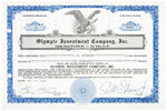 JAMES STEWART SIGNED PERSONAL STOCK CERTIFICATE.