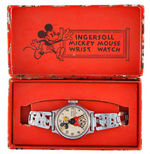 "INGERSOLL MICKEY MOUSE WRIST WATCH" BOXED 1934 VERSION.