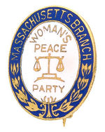 "WOMEN'S PEACE PARTY" RARE ENAMEL BADGE OF 1915 GROUP CHAIRED BY JANE ADDAMS.