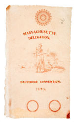 EXTREMELY EARLY POLITICAL CONVENTION THIN PAPER RIBBON FROM 1844.