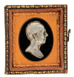 HENRY CLAY C. 1844 SHELL PORTRAIT IN CASE.