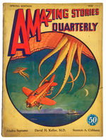 "AMAZING STORIES QUARTERLY" 12 ISSUE PULP LOT INCLUDING NO. 2-4.