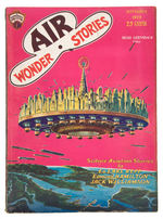 "AIR WONDER STORIES" PULPS LOT OF 12 INCLUDING TWO NO. 1 ISSUES.