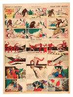 “FLASH GORDON” LOT OF 43 EARLY SUNDAY PAGES INCLUDING HISTORIC FIRST PAGE.