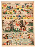 “FLASH GORDON” LOT OF 43 EARLY SUNDAY PAGES INCLUDING HISTORIC FIRST PAGE.