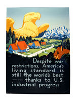 WWII C.R. MILLER - THINK AMERICAN SERIES WITH EAGLE POSTER.