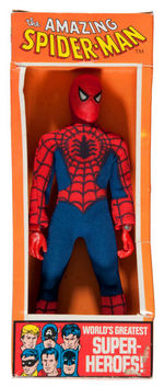 SPIDER-MAN MEGO BOXED ACTION FIGURE RARE CIRCLE SUIT VARIATION.