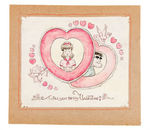 DISNEY ANIMATOR TOM OREB FULL COLOR ORIGINAL ART PAIR OF VALENTINES.