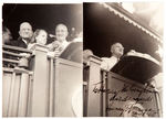 TRUMAN 1948 CAMPAIGN PHOTOS WITH ONE SIGNED LATER "HARRY TRUMAN 33-8-65."