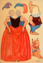 "SNOW WHITE AND THE SEVEN DWARFS PAPER DOLLS" LARGE FORMAT BOOK.