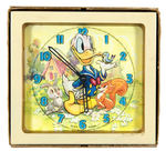 DONALD DUCK BOXED ANIMATED CLOCK.
